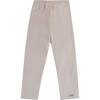 Thammie Striped Regular Fit Elastic Waist Trousers, Warm White - Pants - 1 - thumbnail