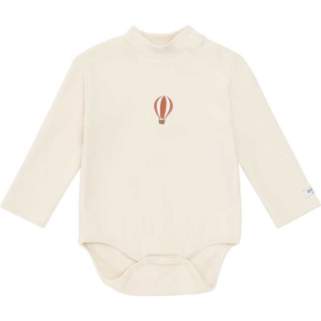 Stev Mao Collar Long Sleeve Bodysuit, Air Balloon Macaroon - Onesies - 1