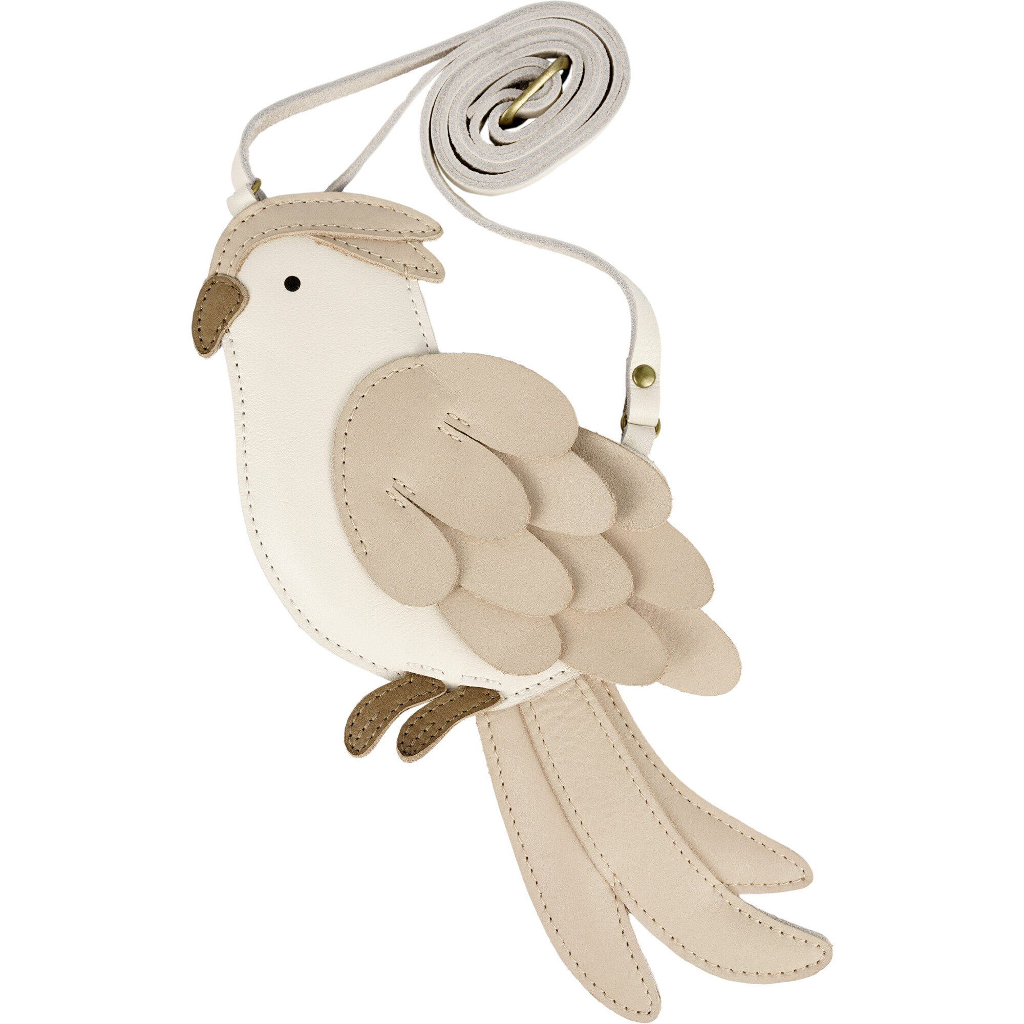 Thima Metallic Shoulder Strap Nubuck Purse, Bird Powder - Bags - 1