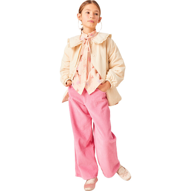 Diana Corduroy Wide Leg Pant, Pink - Pants - 4