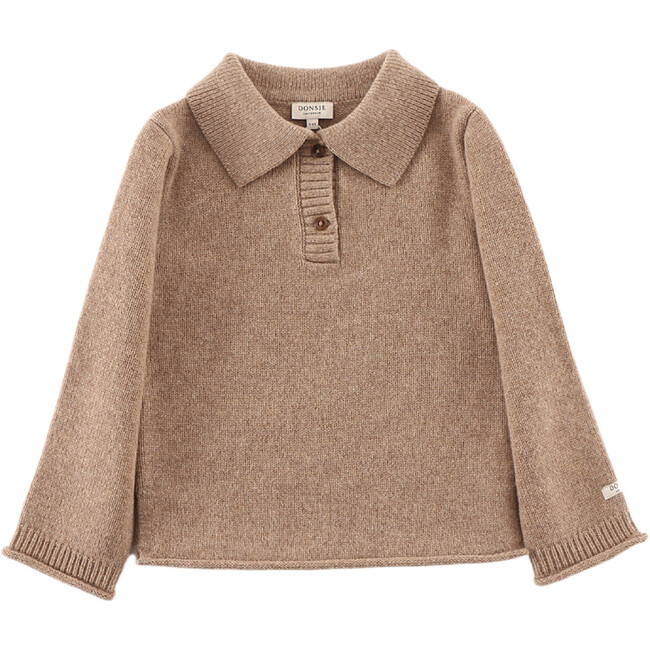 Ojan Merino Wool Sweater, Milk Chocolate Melange