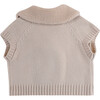 Nannie Merino Wool Waistcoat, Soft Sand - Vests - 2