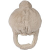 Pila Faux Fur Ear Pom Pom Chin Strap Hat, Light Beige Soft Faux Fur - Hats - 4