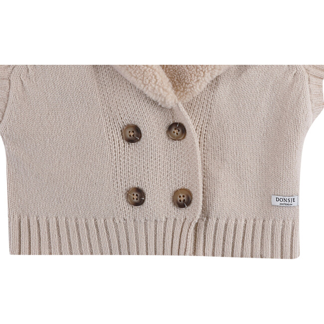 Nannie Merino Wool Waistcoat, Soft Sand - Vests - 6