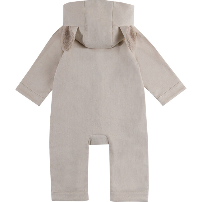 Lonik Sherpa Knee Patch & Ear Hooded Jumpsuit, Lammy Warm White - Jumpsuits - 3