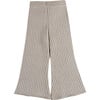 Nienis Ribbed Wide Leg Elastic Waist Trousers, Biscotti Melange - Pants - 3