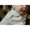Miene Layered Peter Pan Collar Ruffle Cuff Blouse, Soft Powder - Blouses - 5
