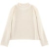 Liella Ribbed Crew Neck Sweater, Warm White - Sweaters - 1 - thumbnail