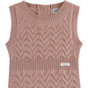 Klaes Cable Knit Sleeveless Playsuit, Cloudy Rose - Onesies - 3