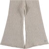 Nienis Ribbed Wide Leg Elastic Waist Trousers, Biscotti Melange - Pants - 5