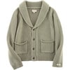 Kicher Merino Wool Relaxed Fit Cardigan, Desert Green - Cardigans - 1 - thumbnail