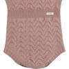 Klaes Cable Knit Sleeveless Playsuit, Cloudy Rose - Onesies - 4