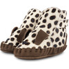 Kapi Exclusive Spotted Cow Hair Booties, Dalmatian Black - Booties - 1 - thumbnail