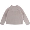 Dawi Ribbed Close Neck Raglan Sleeve Sweater, Soft Sand - Sweaters - 1 - thumbnail