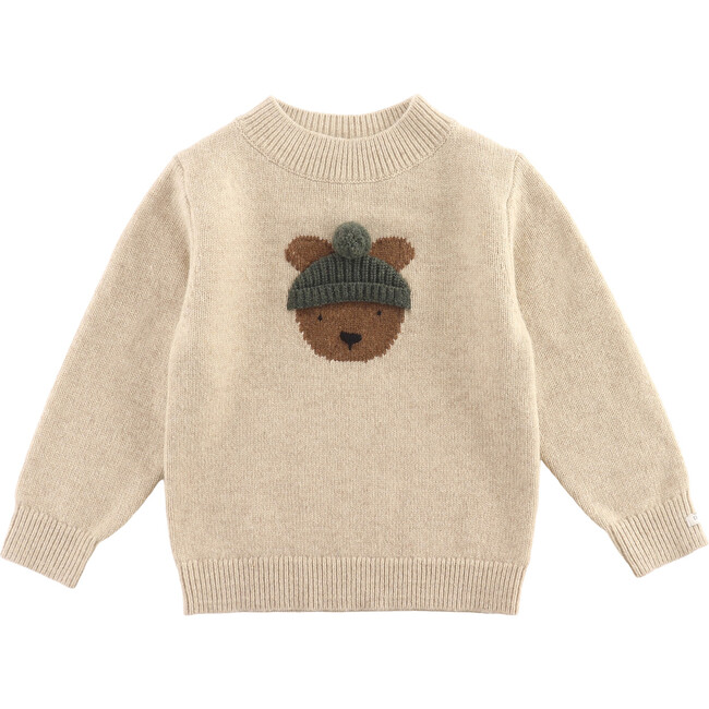 Denn Merino Wool Sweater, Bear Biscotti Melange