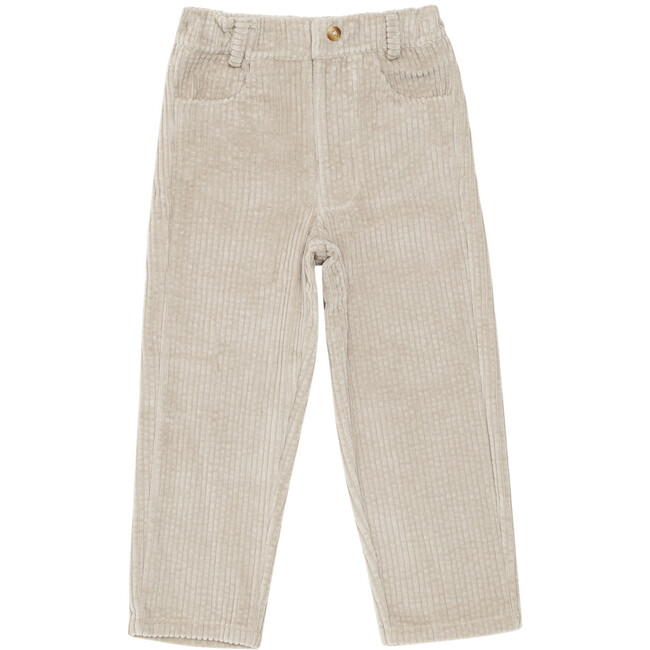 Bennox Straight Leg Elastic Waist Trousers, Taupe
