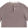 Irene Pleated Neck Ruffle Hem Sweater, Lilac - Sweaters - 8