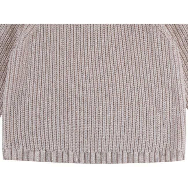 Dawi Ribbed Close Neck Raglan Sleeve Sweater, Soft Sand - Sweaters - 5