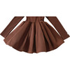 Furre Knit Bodice Gathered Skirt Dress, Mahogany - Dresses - 5