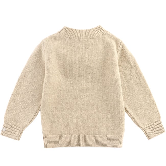 Denn Merino Wool Sweater, Bear Biscotti Melange - Sweaters - 3