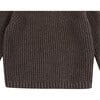 Dawi Ribbed Close Neck Raglan Sleeve Sweater, Espresso Melange - Sweaters - 6