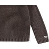 Dawi Ribbed Close Neck Raglan Sleeve Sweater, Espresso Melange - Sweaters - 7