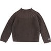 Dawi Ribbed Close Neck Raglan Sleeve Sweater, Espresso Melange - Sweaters - 8