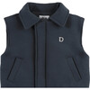 Baby Druun Slant Pocket Zipper Gilet, Stone Grey - Vests - 4