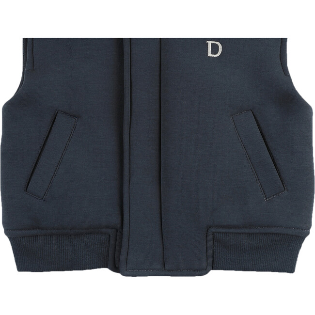 Baby Druun Slant Pocket Zipper Gilet, Stone Grey - Vests - 5