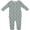 Vintage Victorian Long Sleeve Footie, Powder Blue - Footie Pajamas - 1 - thumbnail