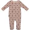 Vintage Victorian Long Sleeve Footie, Mauve - Footie Pajamas - 1 - thumbnail