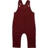 Velvet Butter Shoulder Strap Overalls, Burgundy - Rompers - 1 - thumbnail