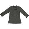 Unisex Cotton Cashmere Zipper Henley Shirt, Heather Charcoal - T-Shirts - 1 - thumbnail