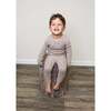 Tiny Tiles Knit Crew Neck Henley Sweater & Pant 2-Piece Set, Taupe - Mixed Apparel Set - 2