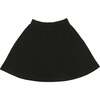 Super Bubble Ribbed Waist A-Line Short Skirt, Black - Skirts - 1 - thumbnail