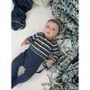Striped Sweater Long Sleeve Footie, White & Blue - Footie Pajamas - 2