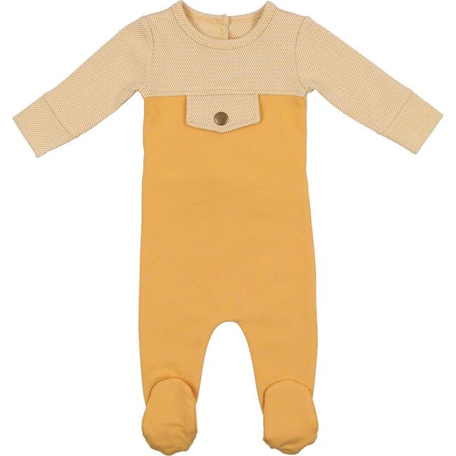 Snap Pocket Long Sleeve Footie, Honey