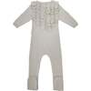 Ruffle Chest Long Sleeve Footie, Cream - Footie Pajamas - 1 - thumbnail