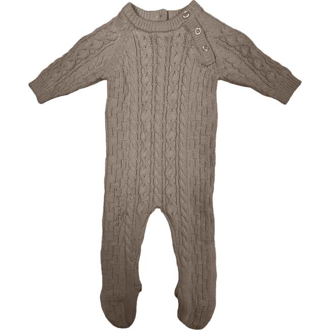 Multi Knit Long Sleeve Footie, Beige