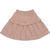 Pine Tired Ruffle A-Line Short Skirt, Mauve - Skirts - 1 - thumbnail