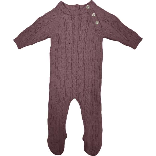 Multi Knit Long Sleeve Footie, Berry