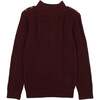 Marled Multi Knit Crew Neck Sweater, Maroon - Sweaters - 1 - thumbnail