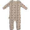 Pretty Paisley Long Sleeve Footie, Beige - Footie Pajamas - 1 - thumbnail