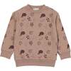 Girls Super Bubble Ribbed Crew Neck Sweater Top, Mauve - Sweaters - 1 - thumbnail