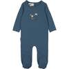 Little Wish Long Sleeve Footie, Dusty Blue - Footie Pajamas - 1 - thumbnail