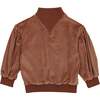 Girls Velour Turtle Neck Long Sleeve Sweater, Taupe - Sweaters - 1 - thumbnail