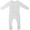 Diamond Pointelle Long Sleeve Footie, Ivory - Footie Pajamas - 1 - thumbnail