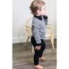 Kids Unisex Soft Gingham Turtle Neck Sweatshirt & Legging Set, Black - Mixed Apparel Set - 2