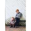 Kids Unisex Soft Gingham Turtle Neck Sweatshirt & Legging Set, Navy - Mixed Apparel Set - 3