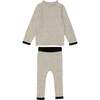 Flecked Turtle Neck Sweater & Pant 2-Piece Set, Ivory - Mixed Apparel Set - 1 - thumbnail